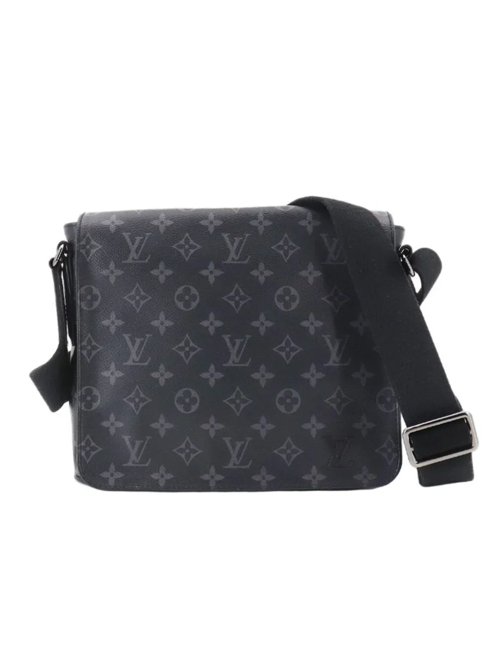 Louis Vuitton Monogram Eclipse District PM NM Shoulder Bag Black